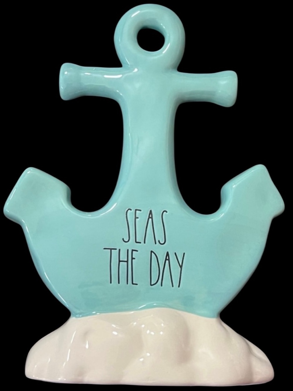 RAE DUNN Seas The Day Anchor Home Decor Beach Nautical Coastal Theme NEW NWT - Picture 2 of 2